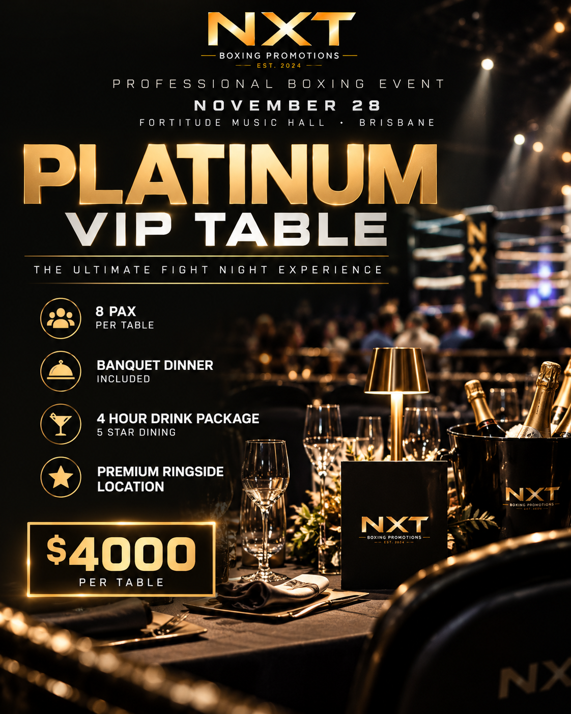 NOV 28 Platinum VIP Table (8PAX)